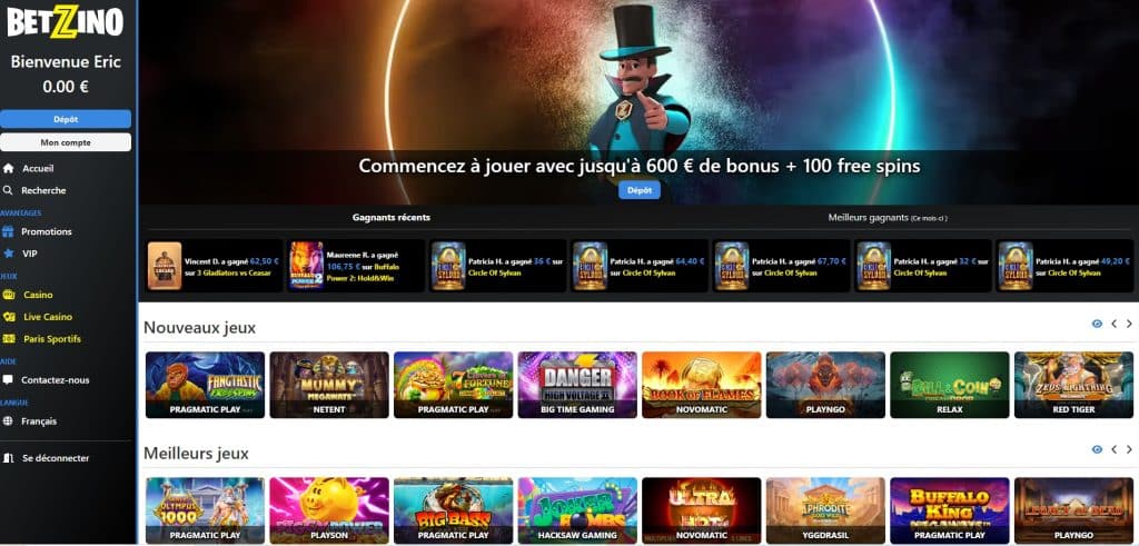 Betzino Casino en ligne francais 