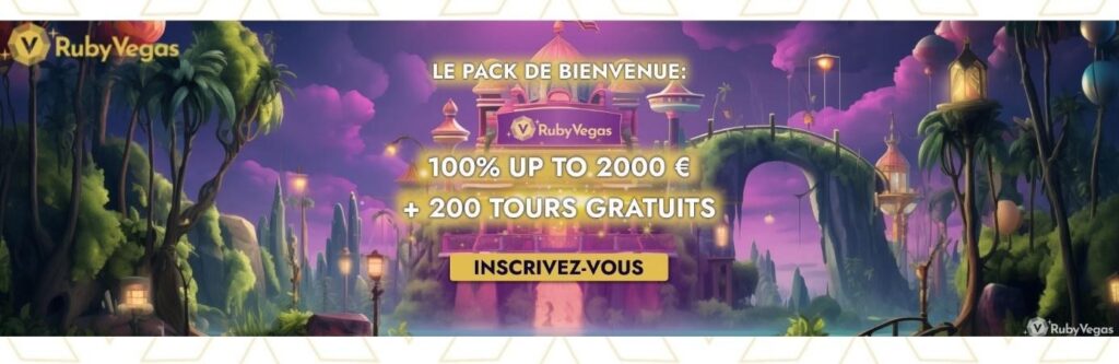 pack bienvenue ruby vegas