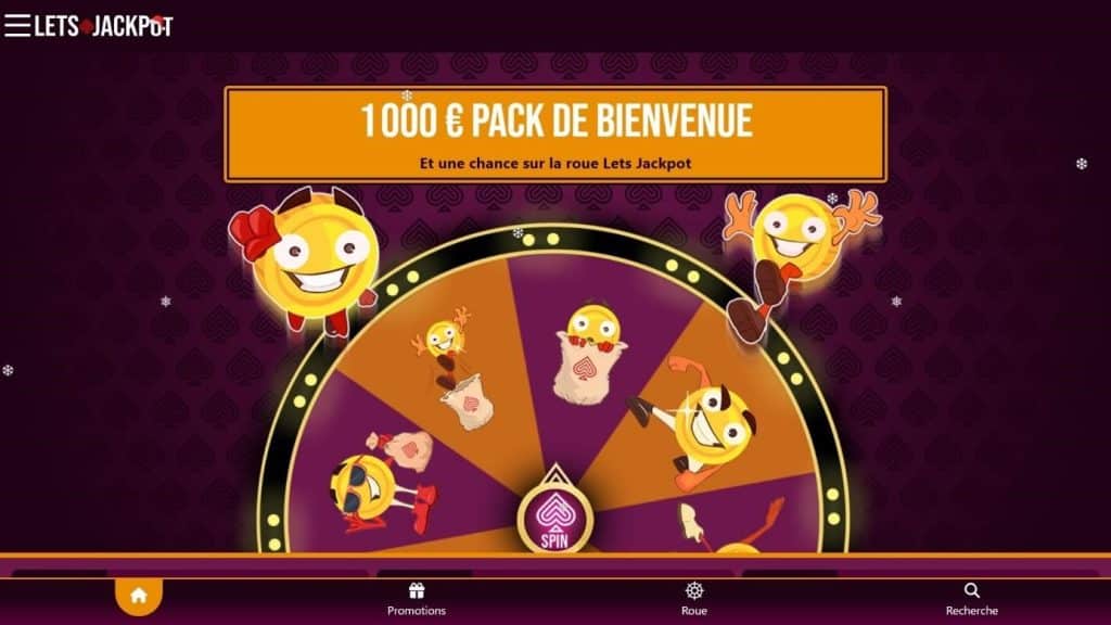 pack bienvenue let's jackpot